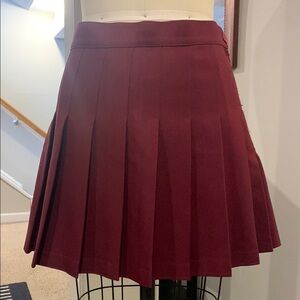 American Apparel Burgundy Tennis Skirt